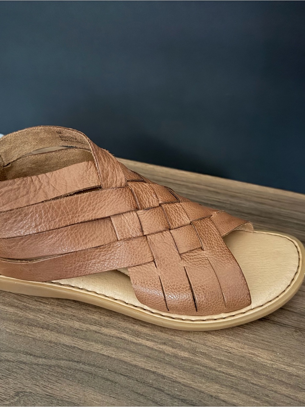Born Women's Tan Woven Leather Sandals